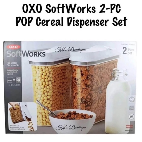 OXO SoftWorks 2-PC POP Cereal Dispenser Set - Picture 1 of 8